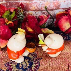 Vintage 80s Set of Two Collectible Ceramic Ziggy Figurines